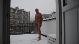 naked in the snow,