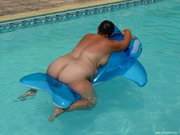 a la piscine