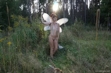 Petit lutin et soleil du soir